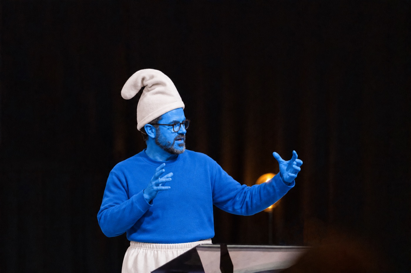 Papa Smurf preaching